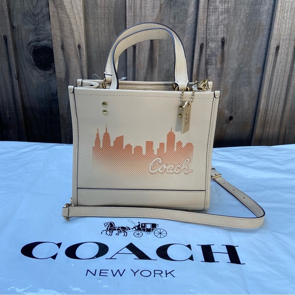 Coach Handbags - Coach X Jennifer Lopez Dempsey Tote 22 With Nyc Skyline
